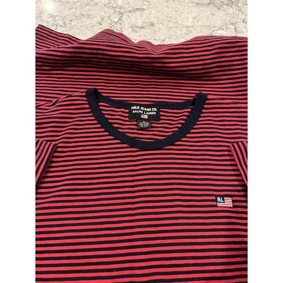 Polo Ralph Lauren Womens Cotton Split Hem Short Sleeve T-Shirt Dress Red Size L - Picture 5 of 9